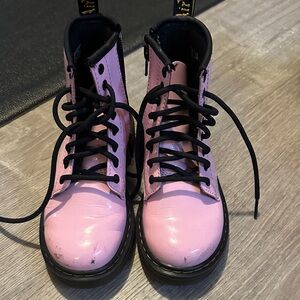 Dr. Martens Pink Kids Lace-Up Boots